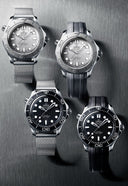 Omega Seamaster Diver 300M steel and titanium dive watches on metal and rubber straps