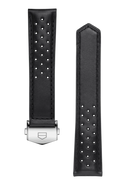 Carrera 39MM Black Perforated Leather Strap - OM Luxury