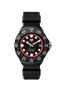 TAG Heuer Formula 1 men's watch with black strap, black bezel, red accents and date display