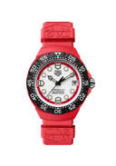 TAG Heuer Formula 1 men’s watch with red rubber strap, black bezel, and white dial