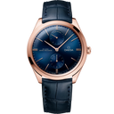 Omega De Ville Trésor men’s watch in rose gold with blue dial and leather strap