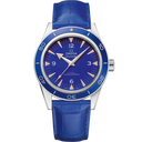 Omega Seamaster 300 Co‑Axial Master Chronometer 41mm watch with blue dial and strap
