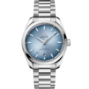 Omega Seamaster Aqua Terra 150M men's watch with blue dial, stainless steel bracelet