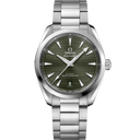 Omega Seamaster Aqua Terra 150M men’s watch with green dial and stainless steel bracelet