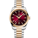 Omega Seamaster Aqua Terra 150M men’s watch with burgundy dial and two-tone bracelet