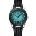 Omega Seamaster Aqua Terra 150M men’s watch with teal dial and black strap, OM Tempus