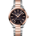 Omega Seamaster Aqua Terra men's watch with rose gold and steel bracelet, black dial, date window