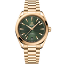Omega Seamaster Aqua Terra 41mm gold men's watch with green dial and gold bracelet