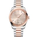 Omega Seamaster Aqua Terra rose gold and silver men's watch with date display, OM Tempus