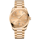 Omega Seamaster Aqua Terra gold men's watch with date display and metal bracelet, OM Tempus