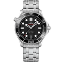 Omega Seamaster Diver 300M men’s watch with black dial, stainless steel bracelet