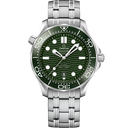 Omega Seamaster Diver 300M men’s watch with green dial and stainless steel bracelet