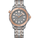 Omega Seamaster Diver 300M men’s watch, two-tone silver and rose gold, grey wave dial