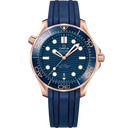Omega Seamaster Diver 300M Co-Axial Master Chronometer 42mm with blue dial and gold case