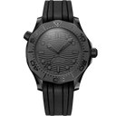 Omega Seamaster Diver 300m men’s watch with black ceramic case and rubber strap