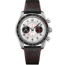 Omega Speedmaster Chronoscope men's chronograph watch with black perforated leather strap