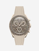 Rubber strap for Omega x Swatch MoonSwatch Mission on Earth Desert watch, beige color, OM Tempus